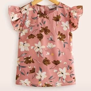 Kids Pink Floral Tank Top